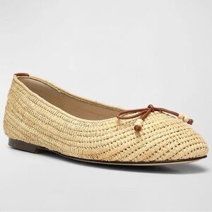 Joie Aimee Woven Raffia Ballerina Flats - NWT